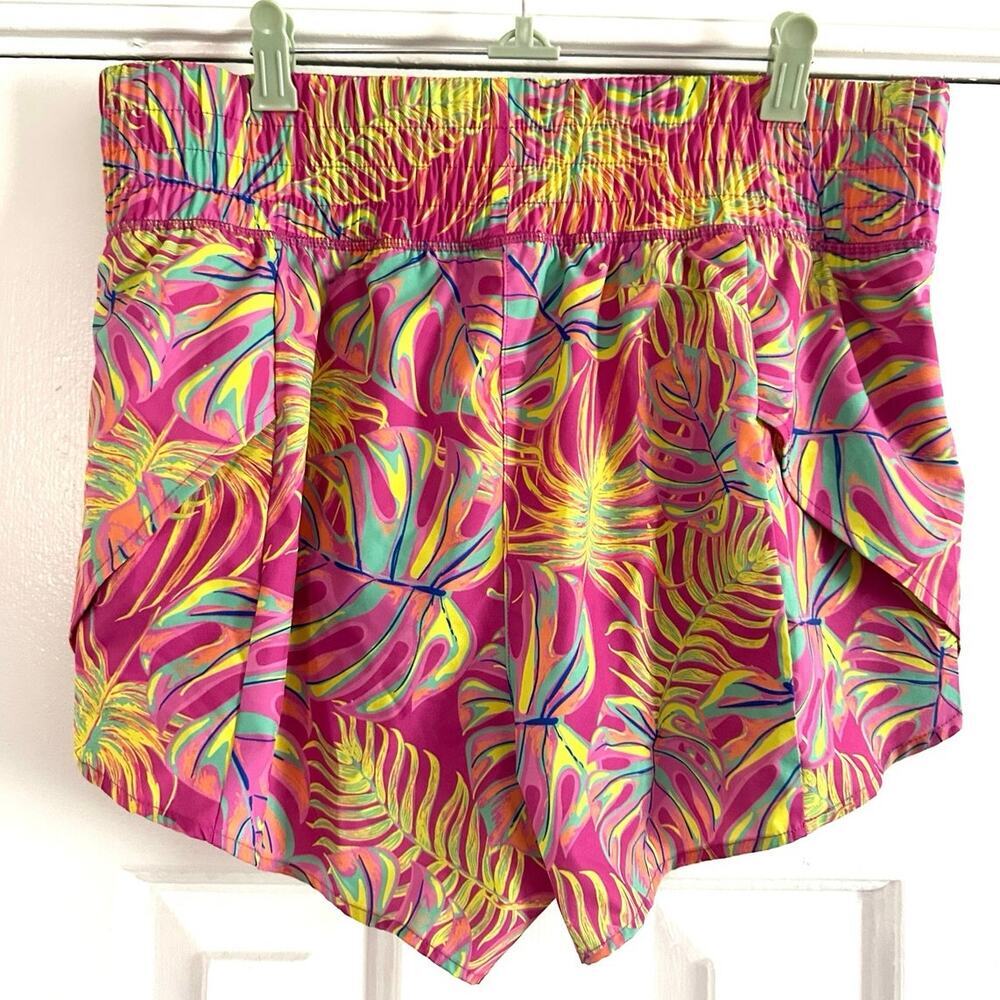 BUC-EES Beaver Bucees Pink Tropical Athletic Running Shorts Lined - Sz Large - Picture 3 of 7